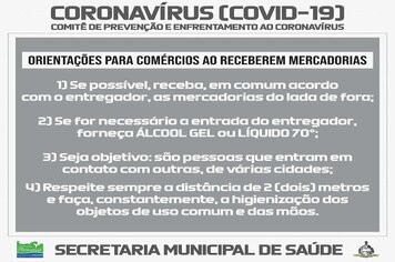 Foto - ORIENTAÇÕES DIVERSAS NO COMBATE AO COVID-19